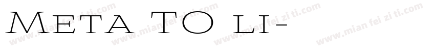 Meta TO li字体转换